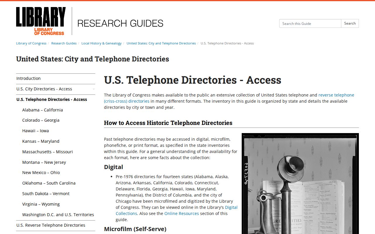 Port Chester city directory and reverse-directory guidance from the Library of Congress